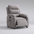 Poltrona reclinabile manuale massaggiante in tessuto grigio chiaro, 82 x 94 x 104 cm