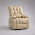 Poltrona reclinabile elettrica imbottita in similpelle PU beige, 88 x 95 x 105 cm